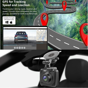 Camara Para Carro Con Gps Wifi Sensor 24/7 2k Pantalla Lcd