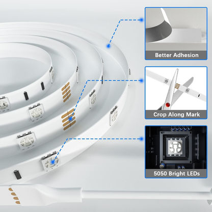Tira De Luces Led Rgb 10 Metros Alexa Control De Voz 110v