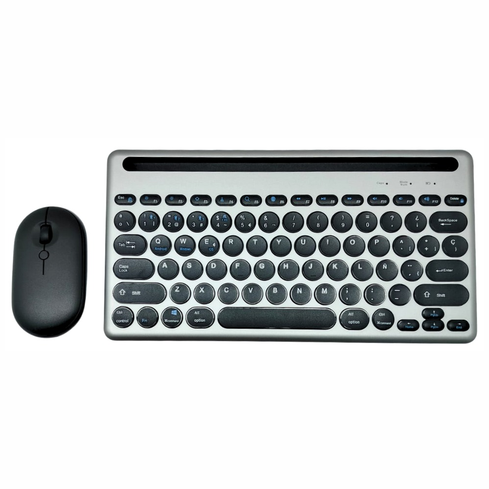 Combo Teclado Y Mouse Bluetooth 2.4ghz Recargable Tipo C
