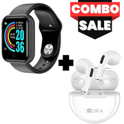 Combo Reloj Smartwatch + Audífonos Bluetooth Alta Calidad