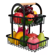 Canasta Contenedor Para Frutas Y Verduras Metálico Moderno