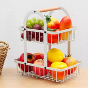 Canasta Contenedor Para Frutas Y Verduras Metálico Moderno