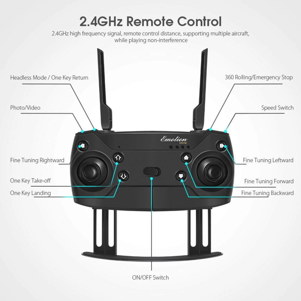 Drone Wifi Cámara Hd Estabilizador De Vuelo 2.4ghz 998