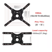 Soporte De Pared Movible Para Tv De 32 A 55 North Bayou X400