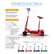 Scooter Eléctrica Metalica Resiste 80kg Niños Y Adultos G300