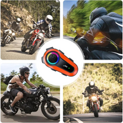 Intercomunicador Para Moto Q08 Pro Rgb Musica Bluetooth 1km