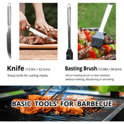 Kit Para Asados Parrillada Barbecue 5 Pcs Acero Inoxidable