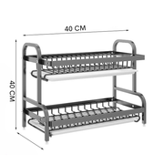 Platero Escurridor De Platos Organizador De Loza 2 Niveles