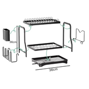 Escurridor De Platos Metalico Multifuncion Cubiertero Mz1028