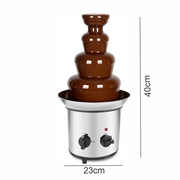 Fuente De Chocolate Fondue 4 Niveles En Acero Inoxidable Renahouse