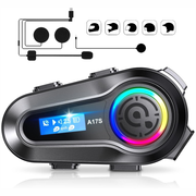 Intercomunicador Para Moto Q08 Luz Rgb Musica Bluetooth 1km