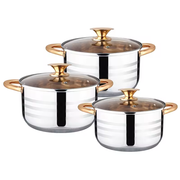 Bateria De Cocina Ollas En Acero Quirurgico Duo Le Bao 6pcs