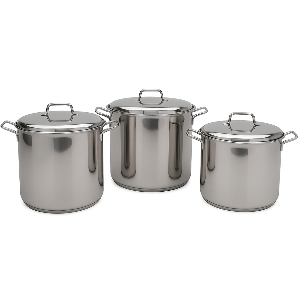 Juego De Ollas Bateria Cocina Olla Sopera Grandes 6pcs Acero