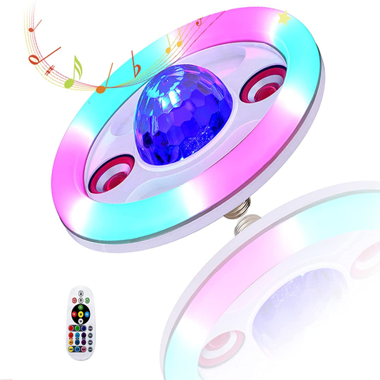 Lampara Rgb Musical Bluetooth Doble Parlante 36w