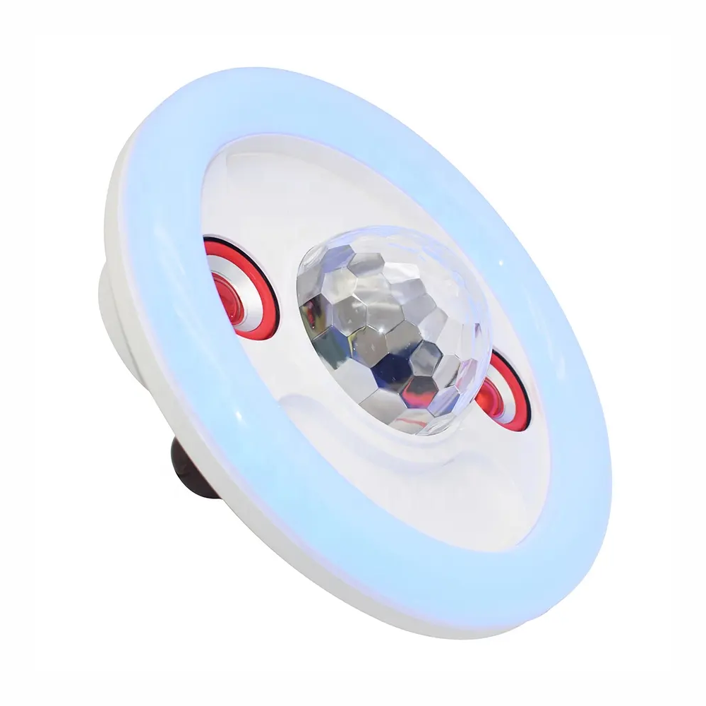 Lampara Rgb Musical Bluetooth Doble Parlante 36w