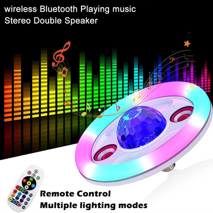 Lampara Rgb Musical Bluetooth Doble Parlante 36w