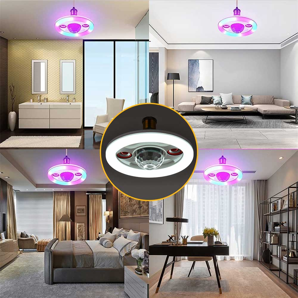 Lampara Rgb Musical Bluetooth Doble Parlante 36w