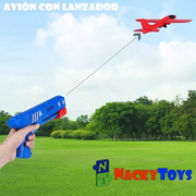 Lanzador De Avion Con Burbujas Juguete Para Niños Y Niñas