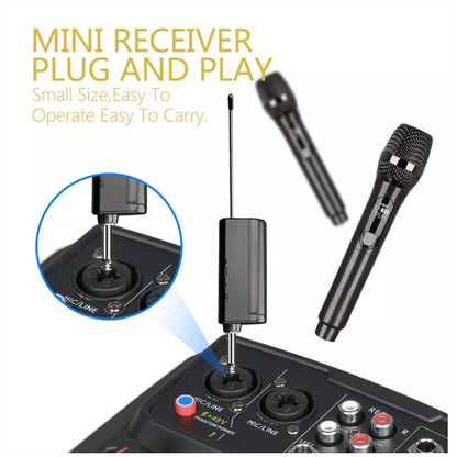 Microfono Inalambrico Profesional Dx-u801 Con Receptor Uhf