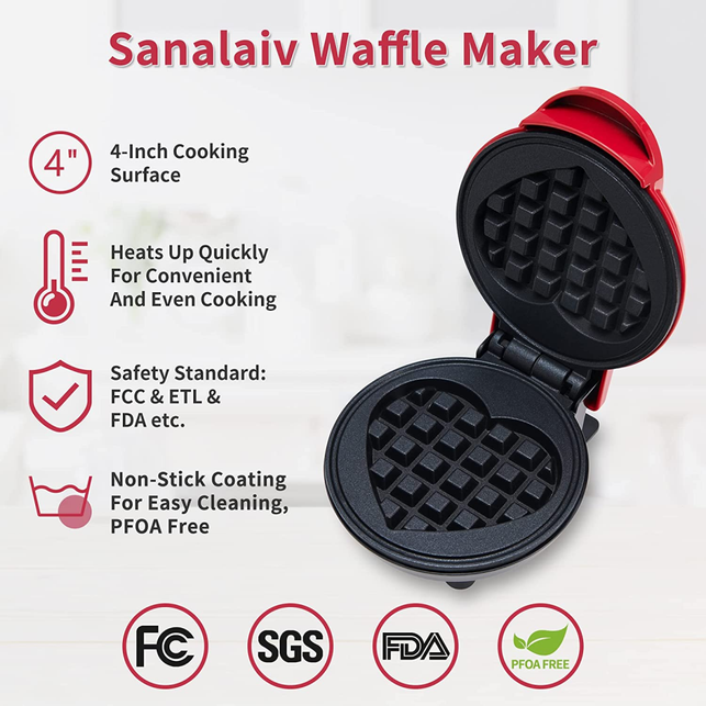 Mini Waflera Maquina Waffle Electrica Antiadherente 350w — Atrix