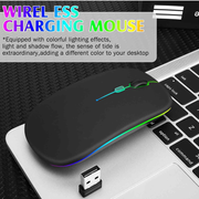 Mouse Inalámbrico Recargable Led De 2.4 Ghz Bluetooth Weibo