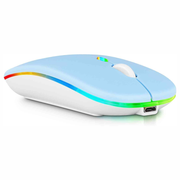 Mouse Inalámbrico Recargable Led De 2.4 Ghz Bluetooth Weibo