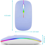 Mouse Inalámbrico Recargable Led De 2.4 Ghz Bluetooth Weibo