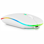 Mouse Inalámbrico Recargable Led De 2.4 Ghz Bluetooth Weibo