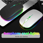 Mouse Inalámbrico Recargable Led De 2.4 Ghz Bluetooth Weibo