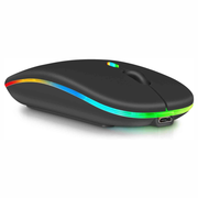 Mouse Inalámbrico Recargable Led De 2.4 Ghz Bluetooth Weibo