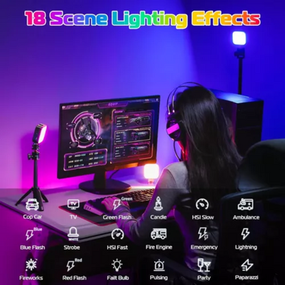 Mini Lampara Para Celular Led Rgb Recargable Con Tripode N69