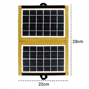 Panel Solar Portatil Para Camping Cl670 Con Estuche 7w