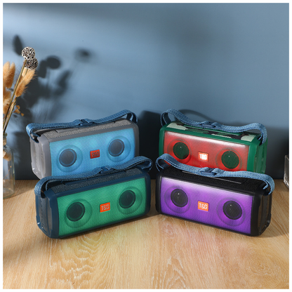 Parlante Bluetooth Altavoz Portatil Tg-345 Tws Luces Led 10w