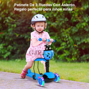Patineta Para Niños Scooter Mariquita Luces Led Ajustable