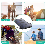 Power Bank Solar Recargable 4 Paneles 20000mah Con Linterna