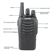 Radio Intercomunicador Baofeng 888s Uhf X10 Batería 2800mah
