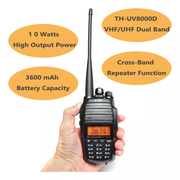 2x Radio Walkie Talkie Th-uv8000d Doble Banda 128 Canales