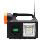 Radio Solar Lámpara 80w Recargable 3 Bombillos Bluetooth