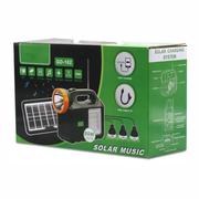 Radio Solar Lámpara 80w Recargable 3 Bombillos Bluetooth