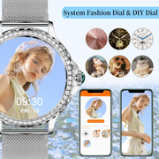 Reloj Inteligente Smartwatch Para Mujer Diamond Doble Pulso