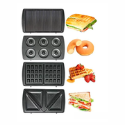 Sandwichera Waflera Donera Y Parrilla 1200w Maquina 4 En 1