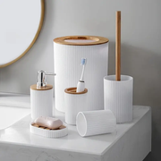 Utensilios Para Baño Organizador Con Dispensador De Jabon X6