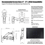 Soporte De Pared Neumática 360 Para Tv O Monitor De 17 A 35