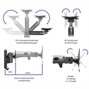 Soporte De Pared Neumática 360 Para Tv O Monitor De 17 A 35