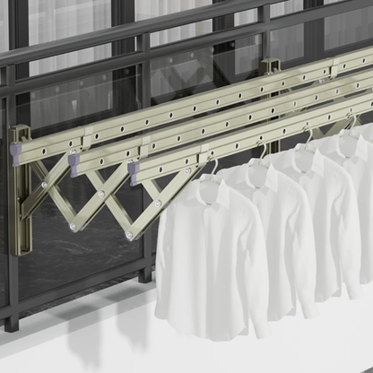 🧺Tendedero De Ropa Metalico Retractil 3 Tubos 1 Metro Ancho 🌞
