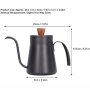 Cafetera Tetera Cuello De Cisne En Ácero Inoxidable 400ml