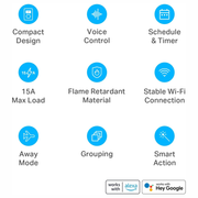 Toma Corriente Inteligente Alexa Interruptor 4 Unidades M301