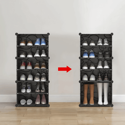 Zapatero Organizador 2 Filas Y 6 Pisos Estante Triangular