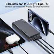 Power Bank 20.000mah Super Carga Rapida 20w Usb Dual Salida