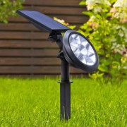 Lampara Reflector Solar De Incrustar Multicolor Led Jardin